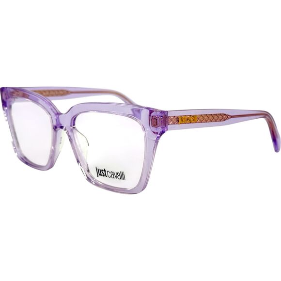Just Cavalli VJC002 Womens Eyeglass Frame 06SC Transparent Violet